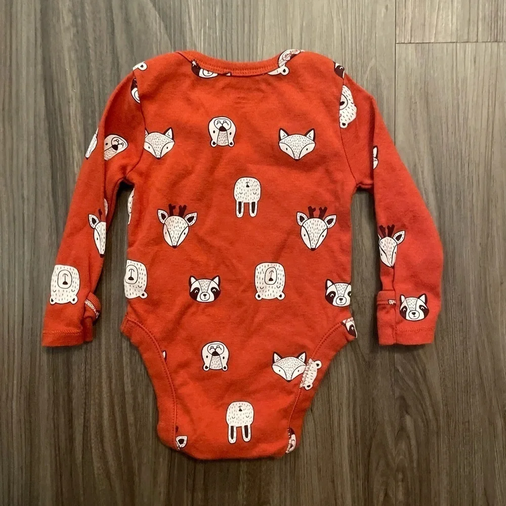 Old Navy Orange Animal Print Kids One Piece size 0-3M